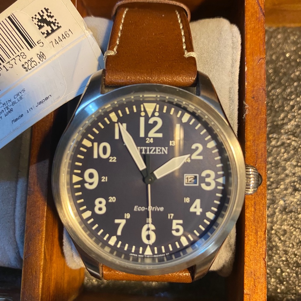 Citizen eco drive watch with date
